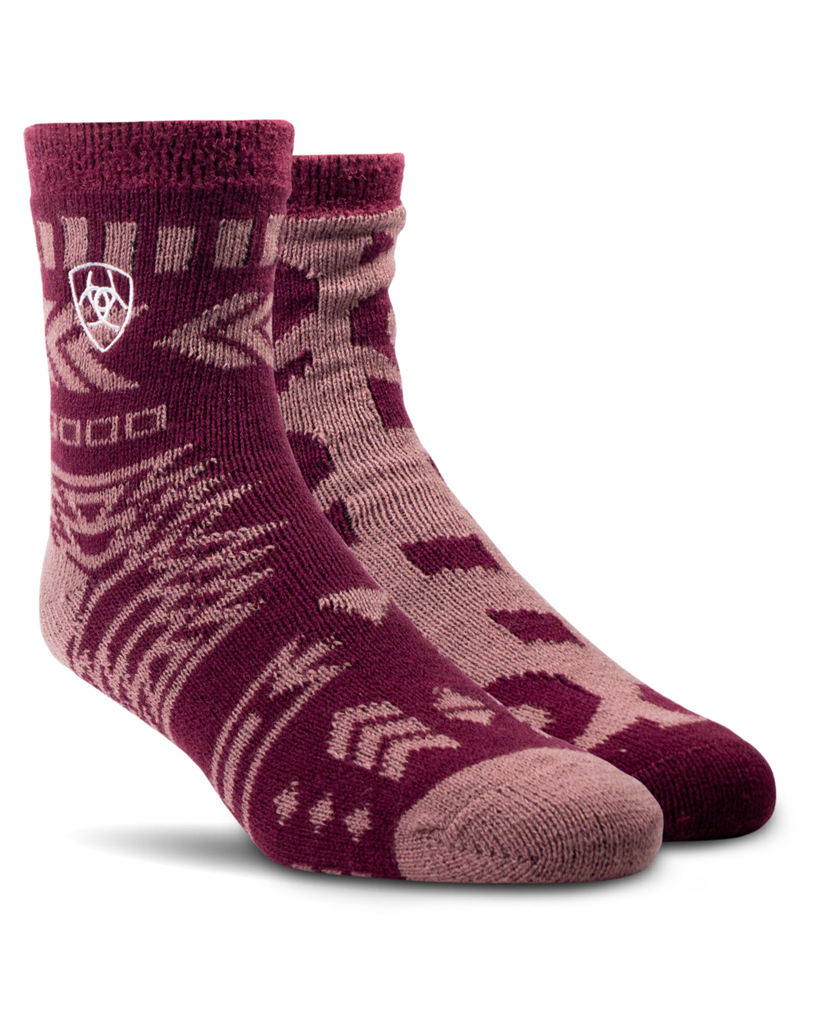 Women's Ariat Cozy Aloe Socks by NESTERHOSIERY from Skip’s Western Outfitters | NES-3105-M-WINDSOR-WINE