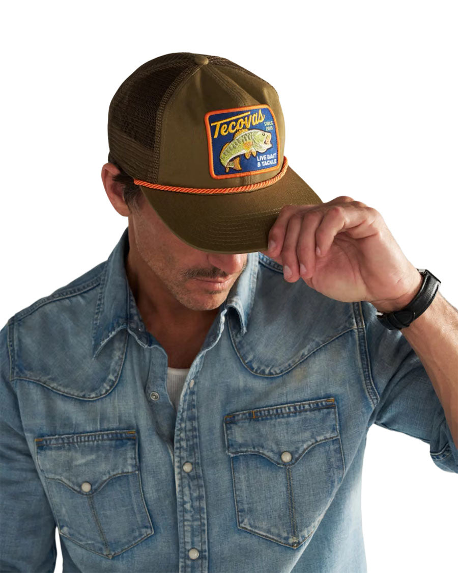 Live Bait & Tackle Flat Brim Trucker Cap - 31271-Msb