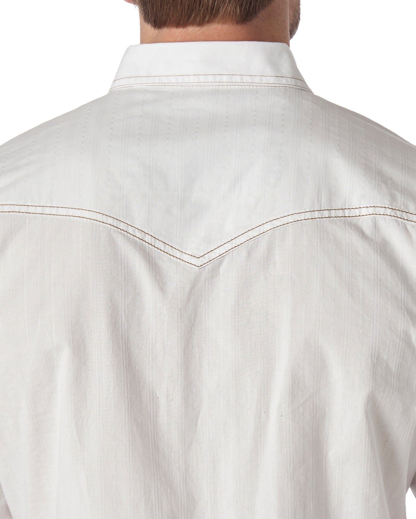 Men's Retro Long Sleeve Western Snap Solid Dobby Shirt