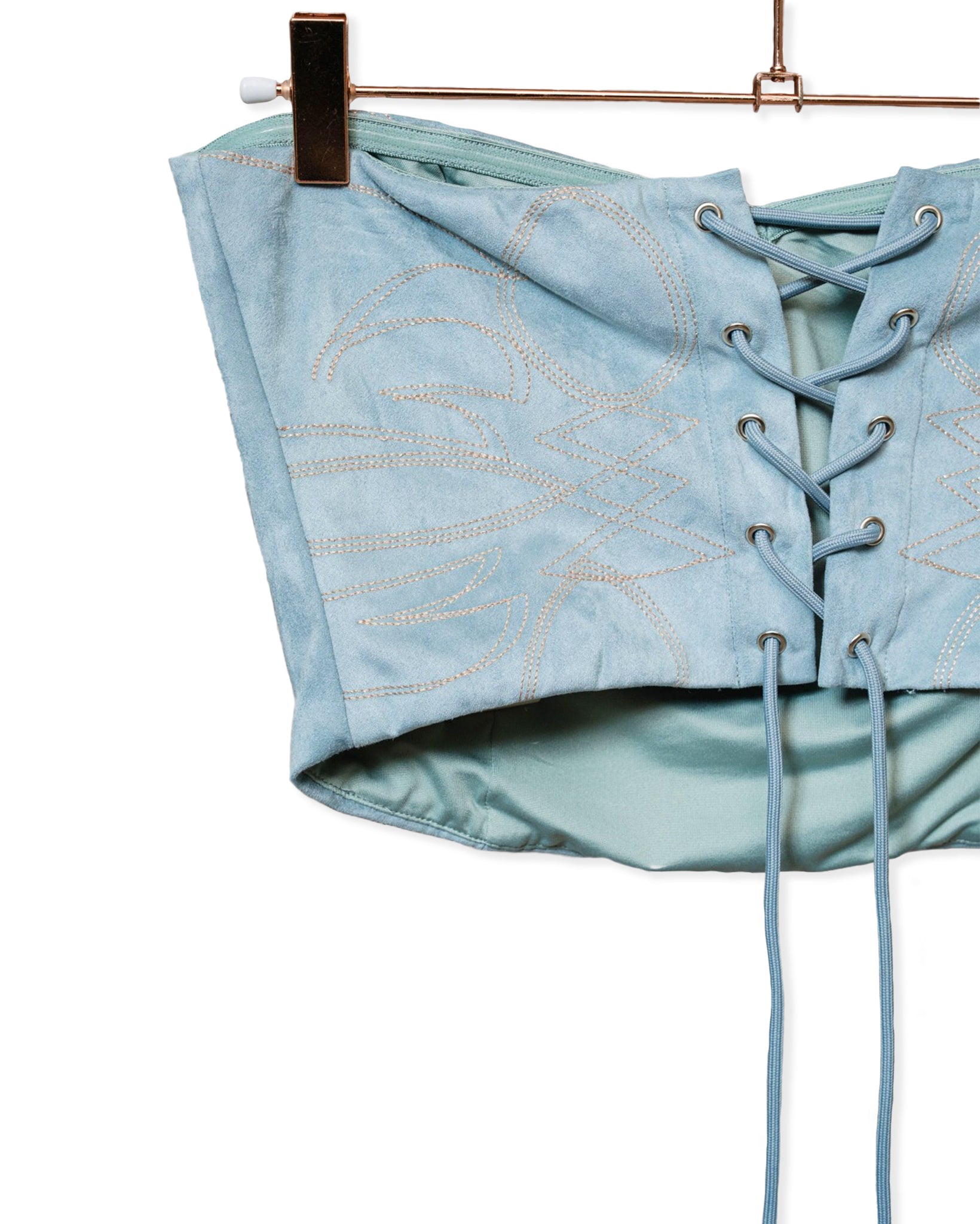 Women's Suede Western Stitch Studded Tube Top by Blue B from Skip's Western Outfitters