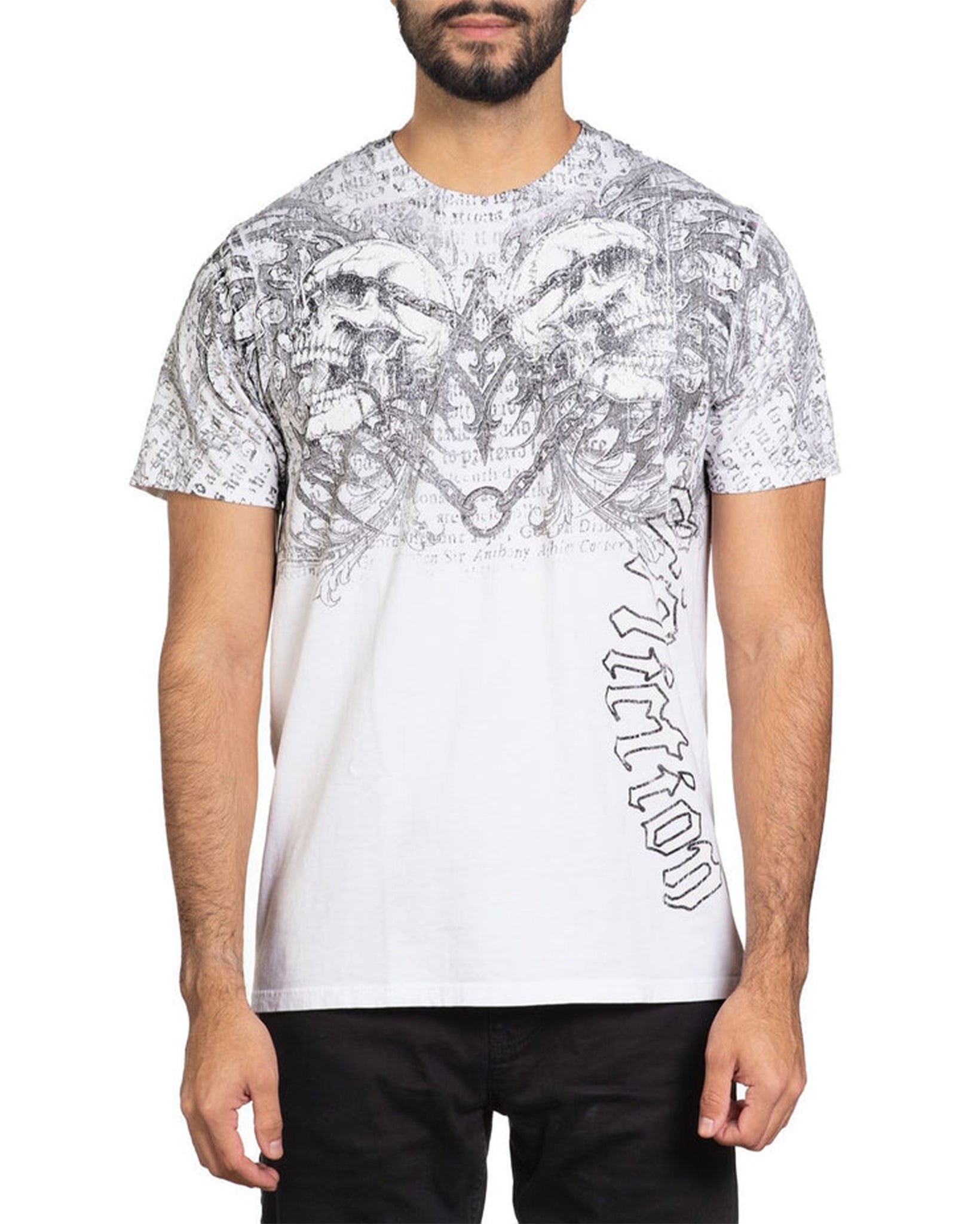 Men's Collapse Tee by Affliction from Skip’s Western Outfitters | AFL-A26368-M-WH
