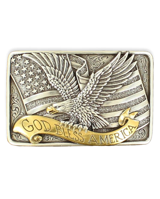God Bless America Buckle by Nocona from Skip’s Western Outfitters | MFW-37015-O/S