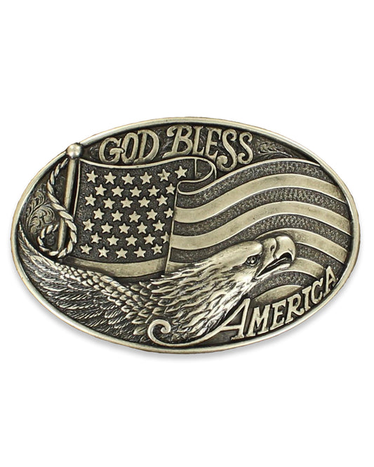 God Bless America Belt Buckle by Nocona from Skip’s Western Outfitters | MFW-37016-O/S