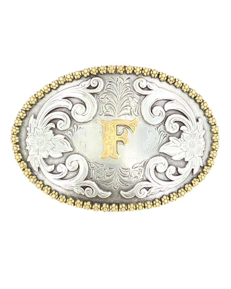 Oval Initial F Buckle - 37072-F by Nocona from Skip’s Western Outfitters | MFW-37072-F-O/S-F