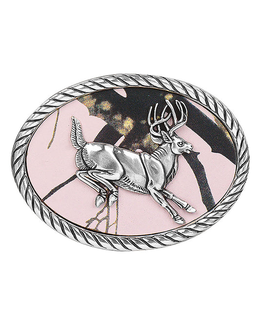 Mossy Oak Jumping Buck Belt Buckle - 37104 by Nocona from Skip’s Western Outfitters | MFW-37104-O/S