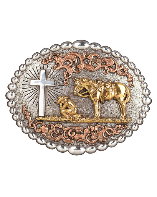 Cowboy Praying Belt Buckle by Nocona from Skip’s Western Outfitters | MFW-37915-O/S