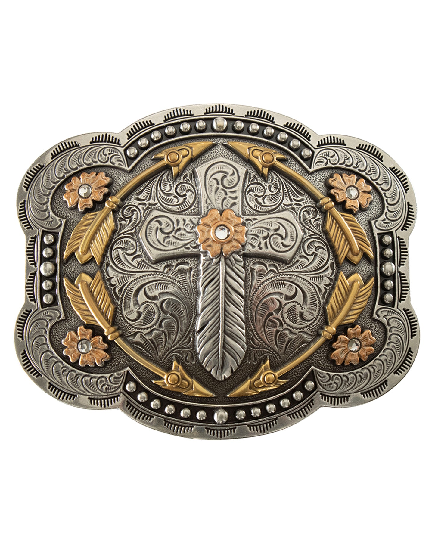 Cross and Arrows Belt Buckle by Blazin Roxx from Skip’s Western Outfitters | MFW-37947-O/S