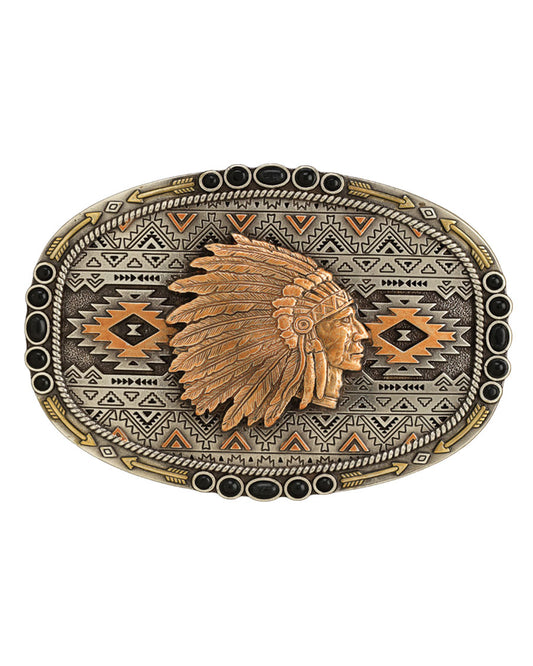 Southwest Indian Chief Belt Buckle