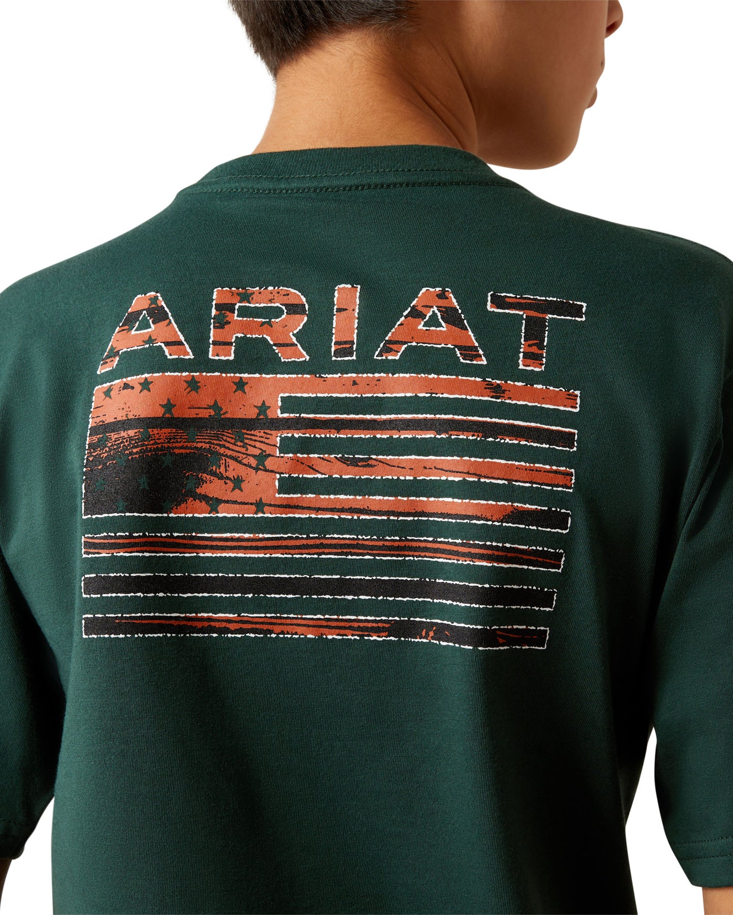 Kids' Ariat Rustic Wood Flag T-Shirt