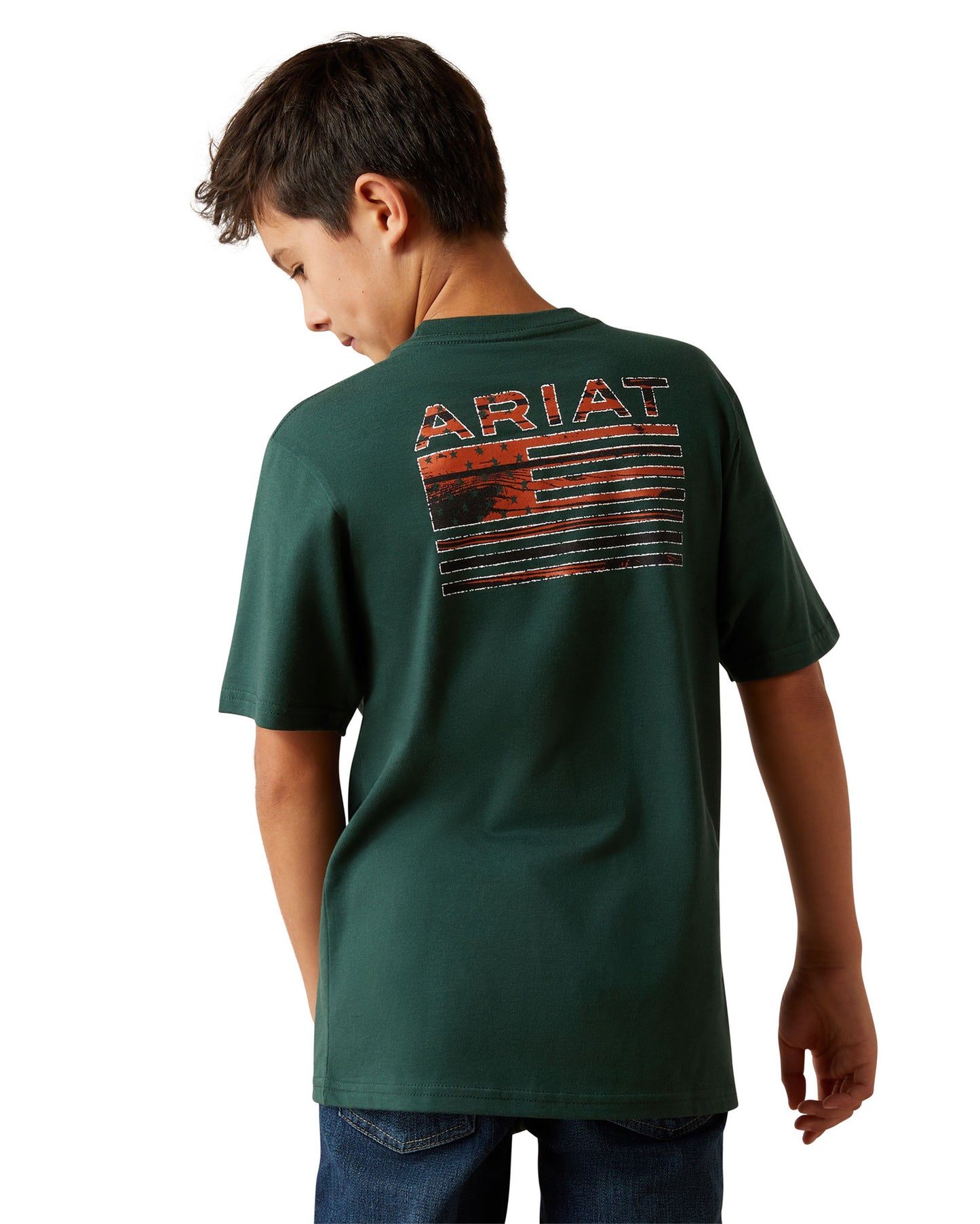 Kids' Ariat Rustic Wood Flag T-Shirt