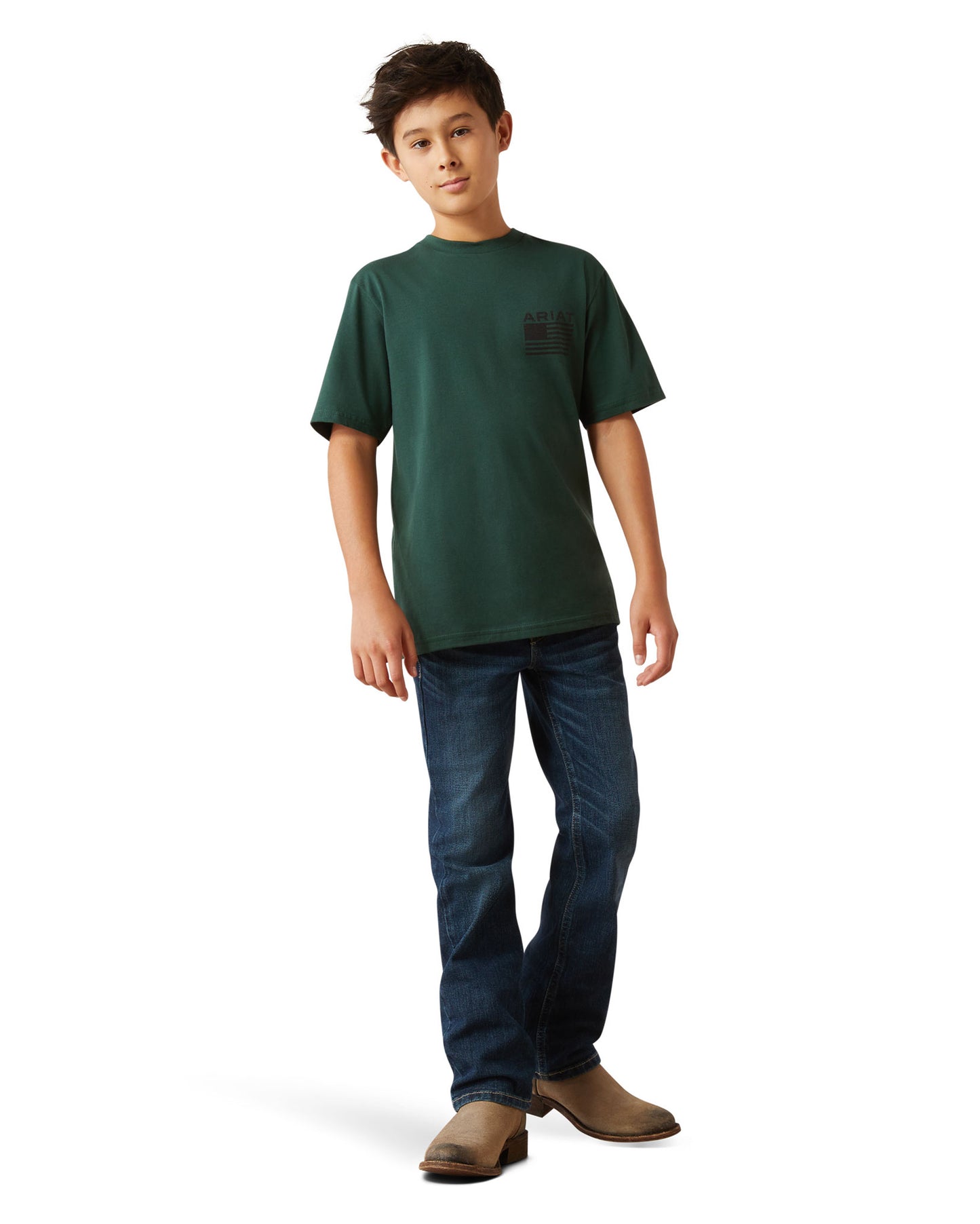 Kids' Ariat Rustic Wood Flag T-Shirt