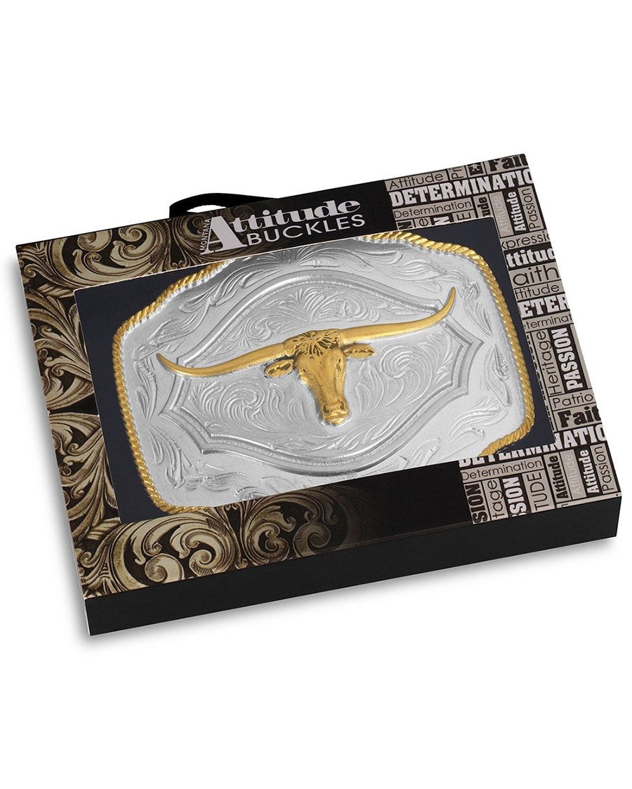 On The Range Longhorn Buckle - A1079P