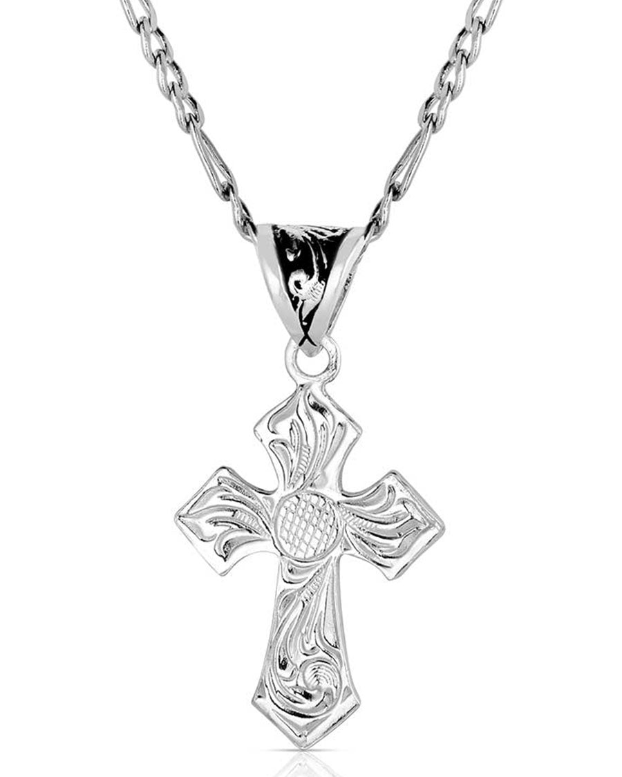 Antique Copper Diamond Cross