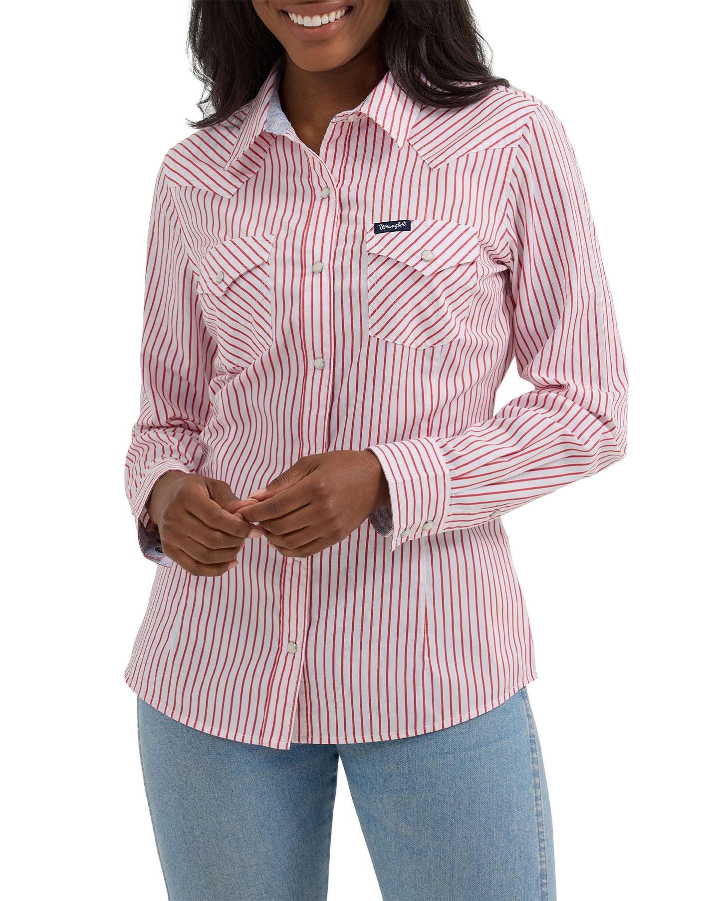 Women's All Occasion Western Snap Shirt by Wrangler from Skip’s Western Outfitters | WRA-112364271-XS-ASST.-STRIPE
