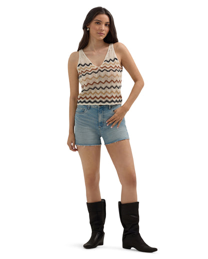 Women's Crochet Sweater Tank Top