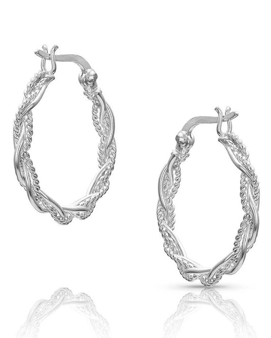 Er4580 - Braided Rope Hoop Earrings