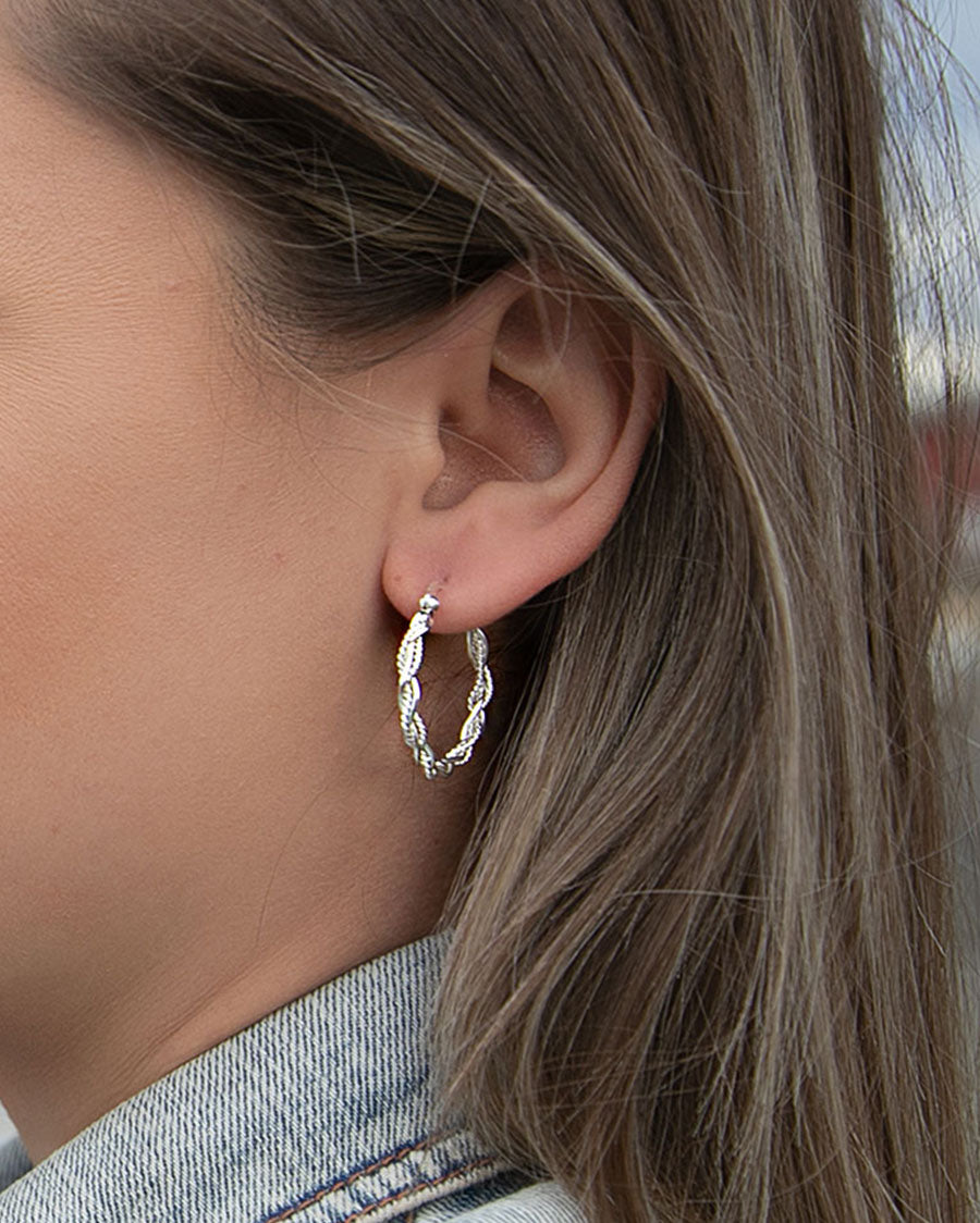 Er4580 - Braided Rope Hoop Earrings
