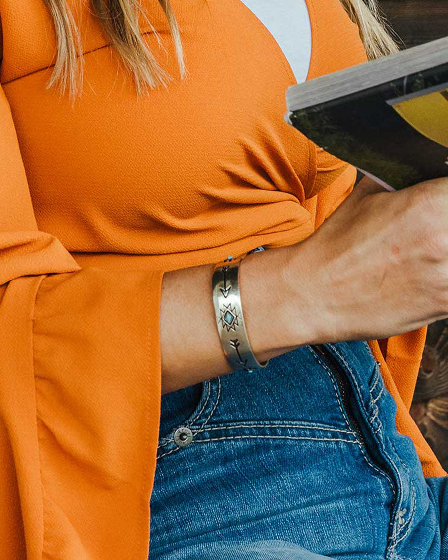 Only Forward Turquoise Silver Cuff