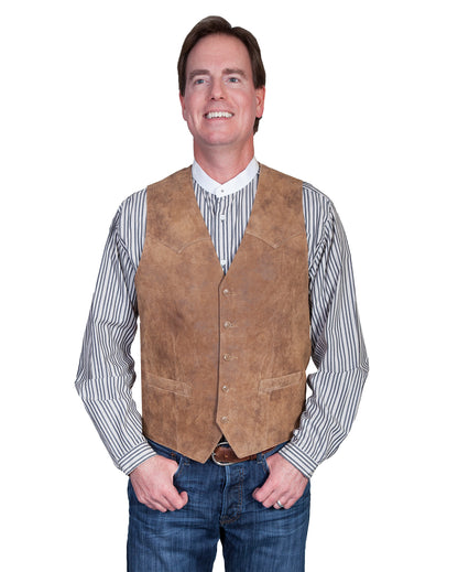 Men's Western Single Point Vest by Scully from Skip’s Western Outfitters | SCU-503-221-36-MAPLE