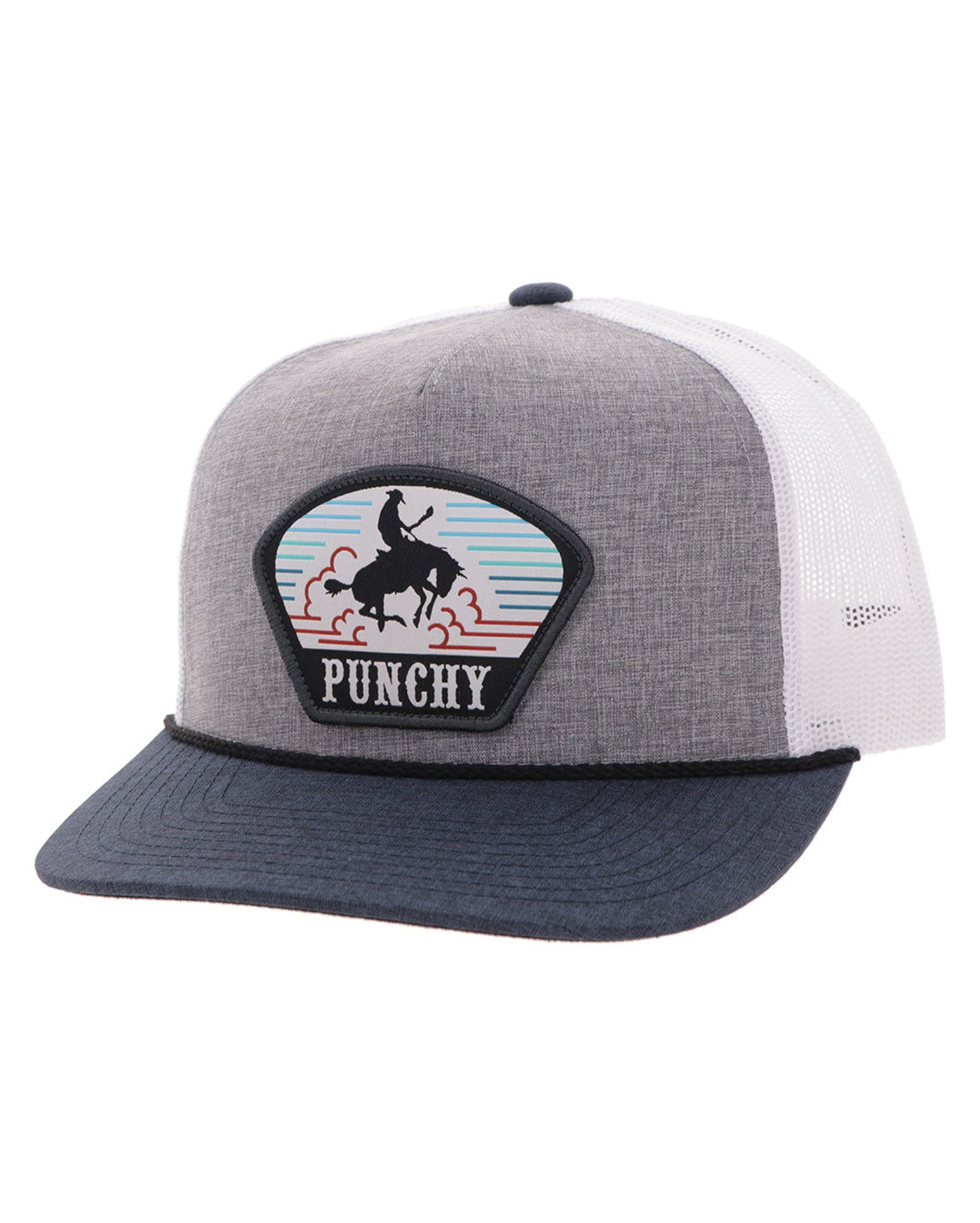 Cavvy Trucker Cap - 5035T-Gywh by Hooey from Skip’s Western Outfitters | HOO-5035T-GYWH-OSFA-GREY/WHITE