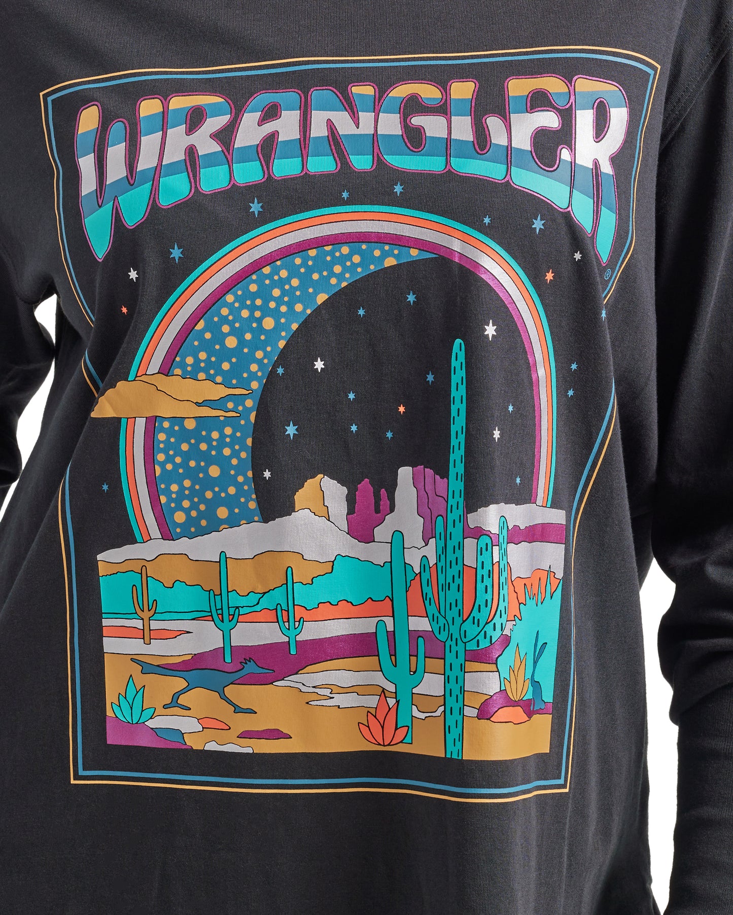 Women's Retro Oversized Long Sleeve Graphic T-Shirt