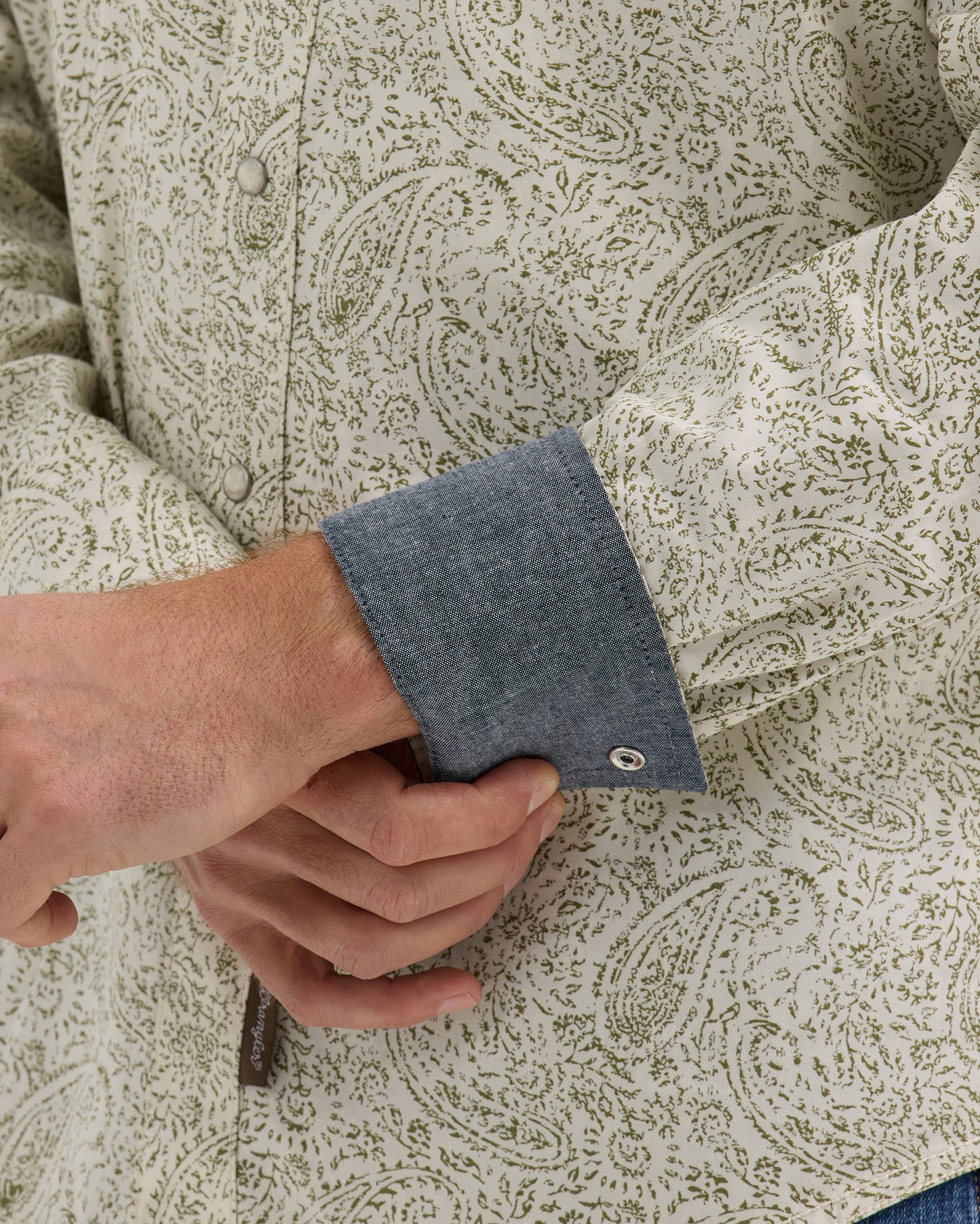 Men's Retro Premium Long Sleeve Western Snap Printed Shirt