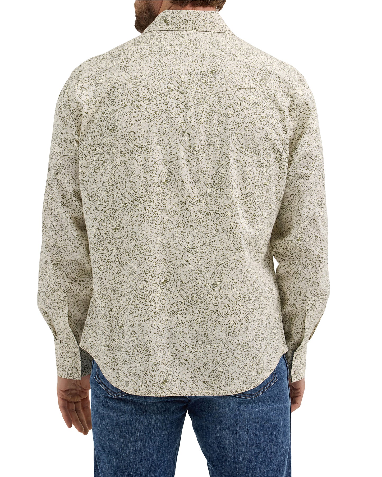 Men's Retro Premium Long Sleeve Western Snap Printed Shirt