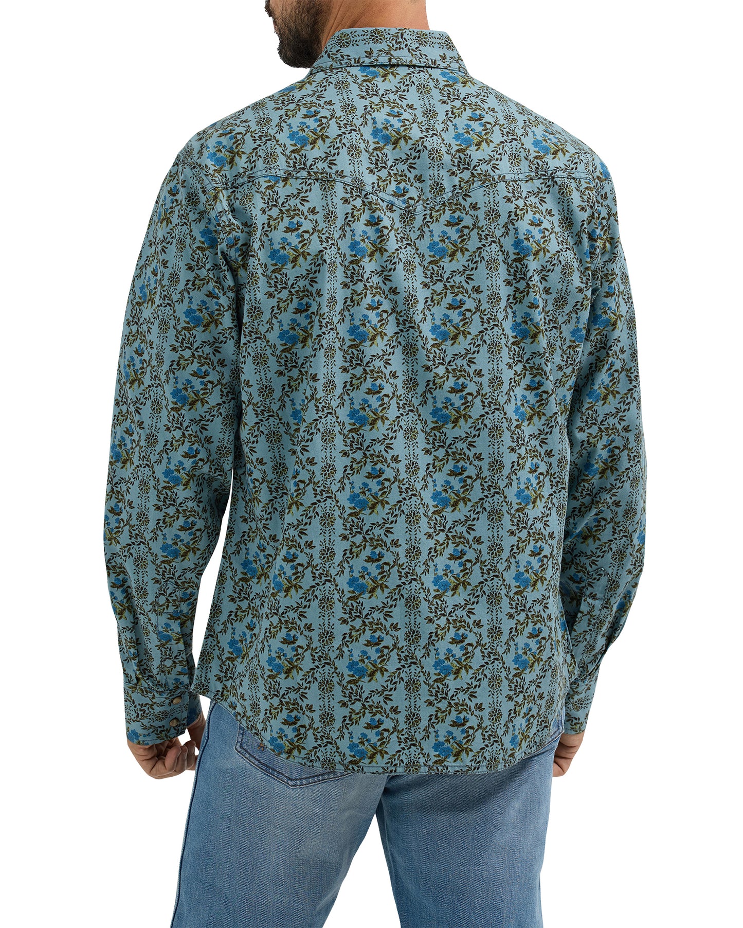 Men's Retro Premium Long Sleeve Western Snap Shirt