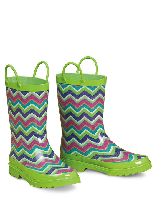 Kids' Chevron Pattern Rain Boots by MFW from Skip’s Western Outfitters | 58122-S