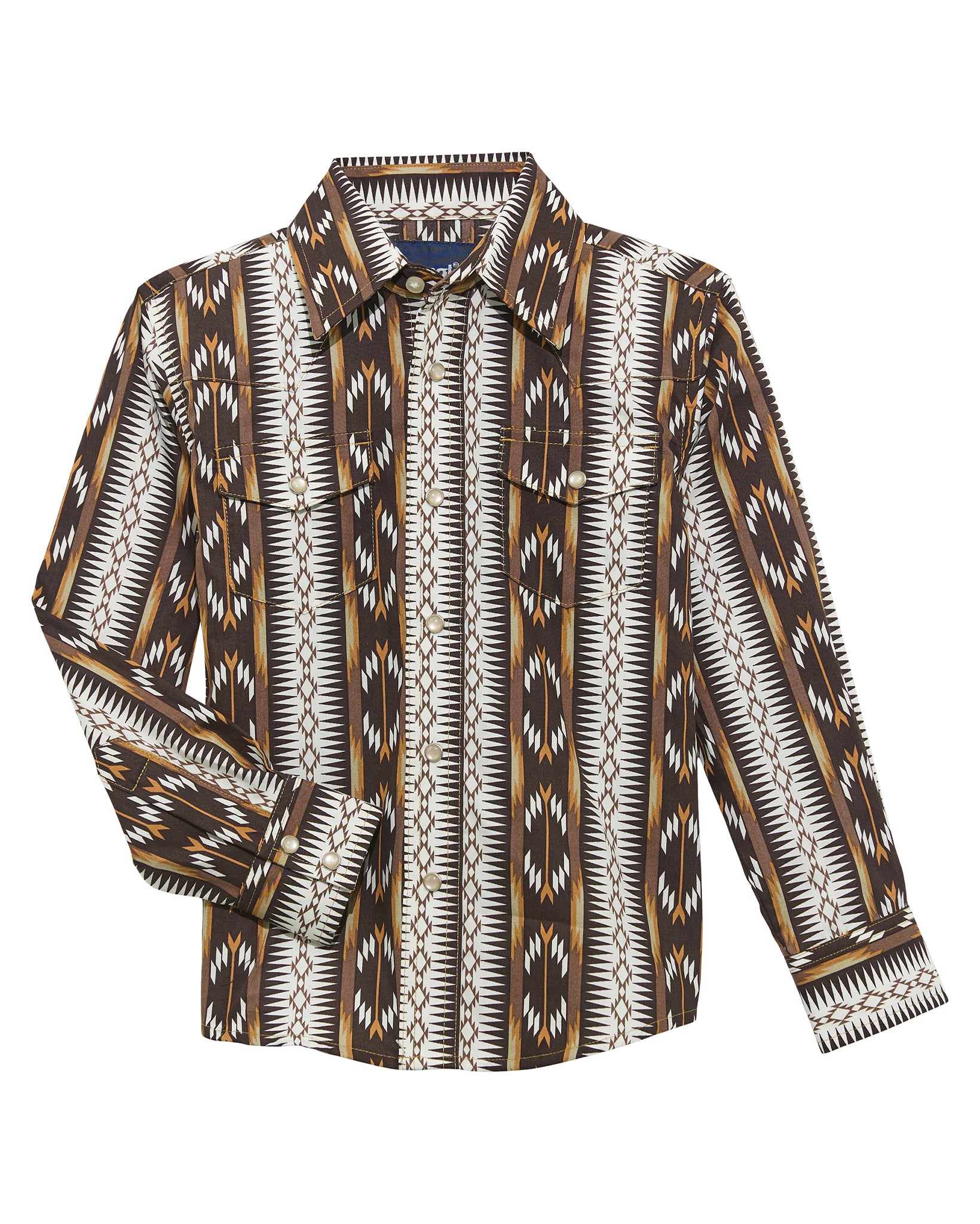 Boys' Checotah Long Sleeve Western Snap Shirt by Wrangler from Skip’s Western Outfitters | WRA-112365830-XXS-MULTIPRINT