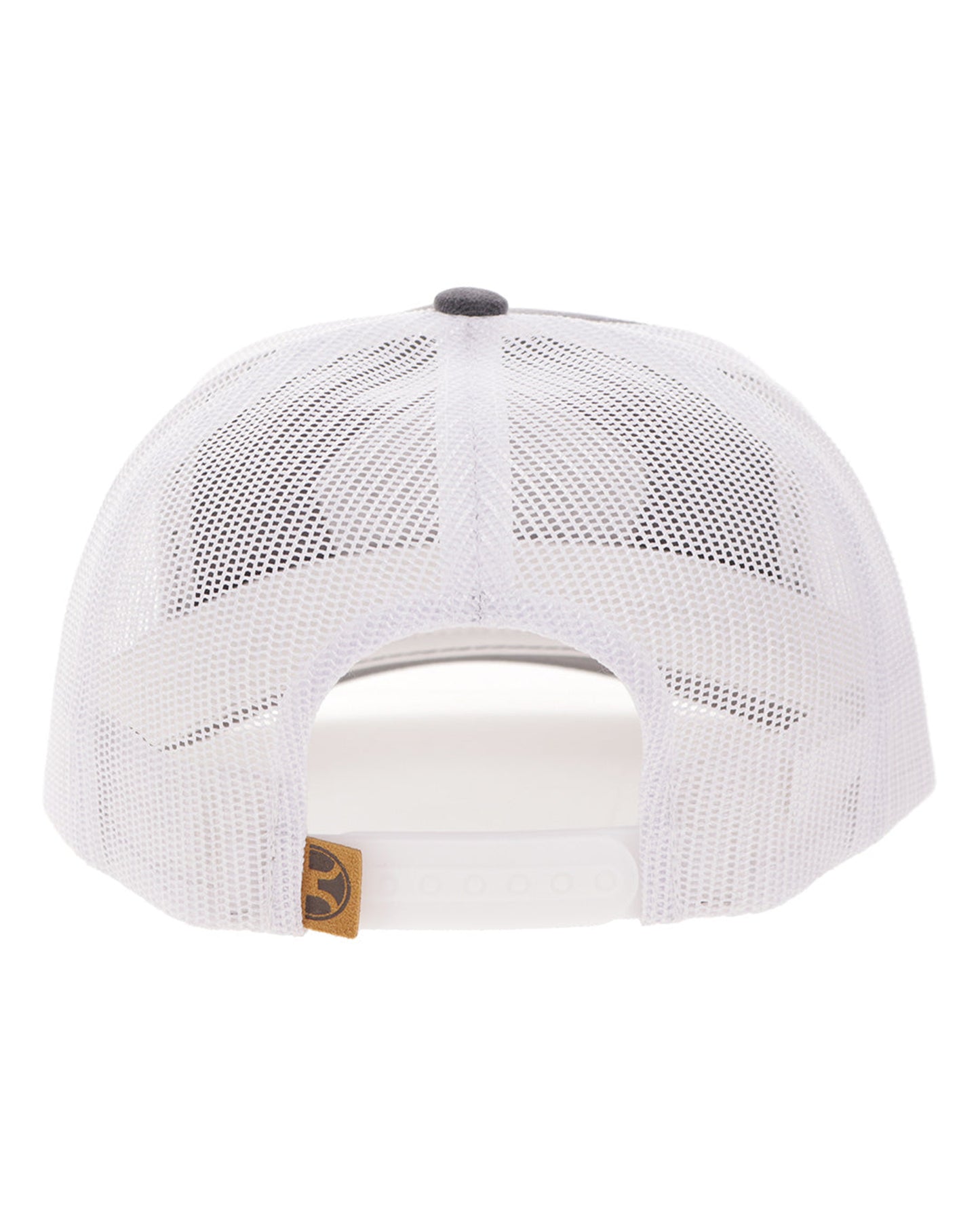 Outfitters Black / White 5-Panel Trucker With Brown Patch - 6026T-Bkwh