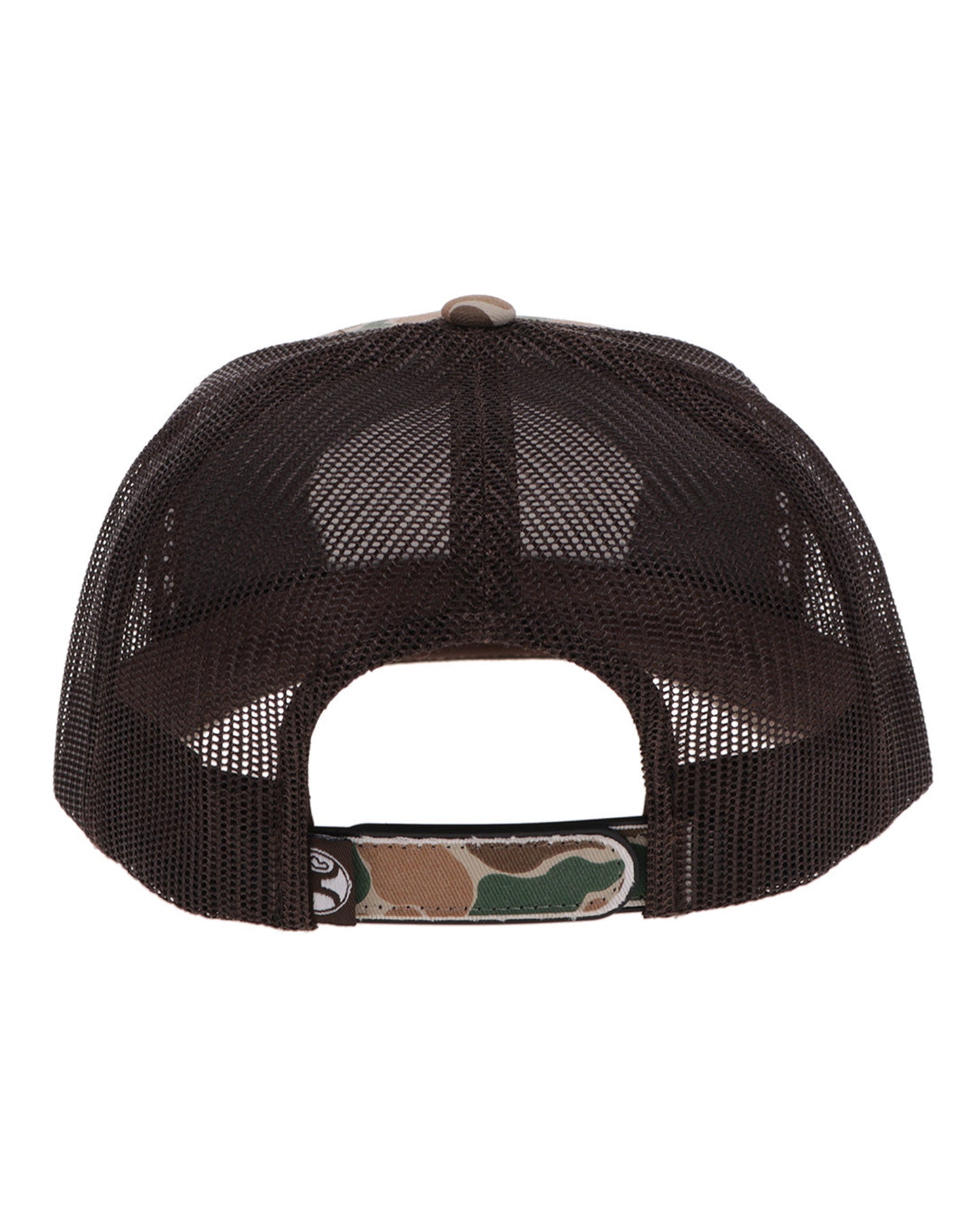 Outfitters, Camo / Brown 5-Panel Trucker With White / Brown Patch - 6026T-Cabr