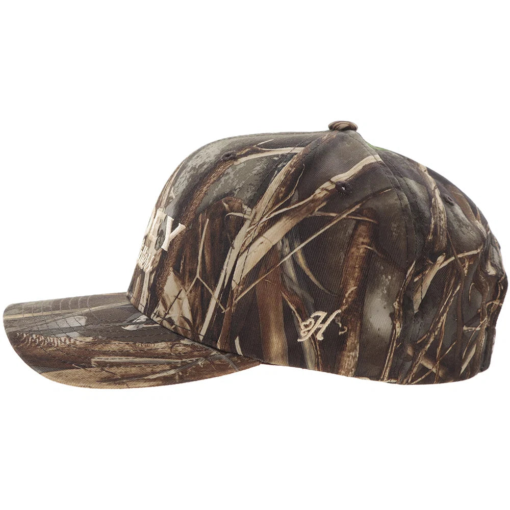 Outfitters Original Camo 6-Panel Trucker With Brown / Tan Embroidery Logo - 6035T-Ca