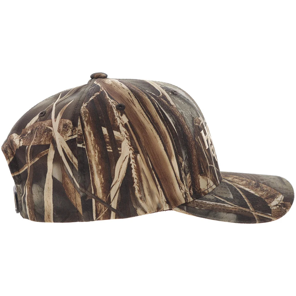 Outfitters Original Camo 6-Panel Trucker With Brown / Tan Embroidery Logo - 6035T-Ca