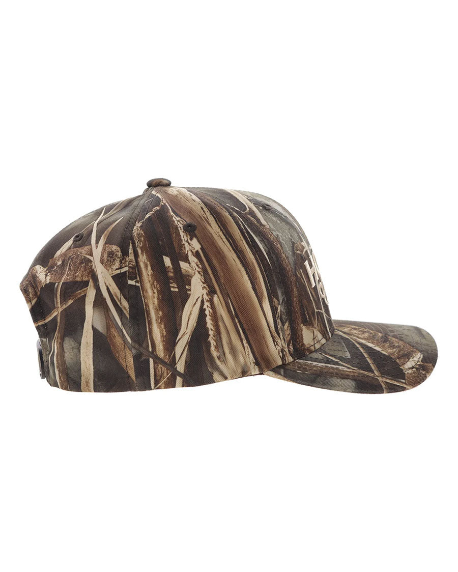 Outfitters Original Camo 6-Panel Trucker With Brown / Tan Embroidery Logo - 6035T-Ca