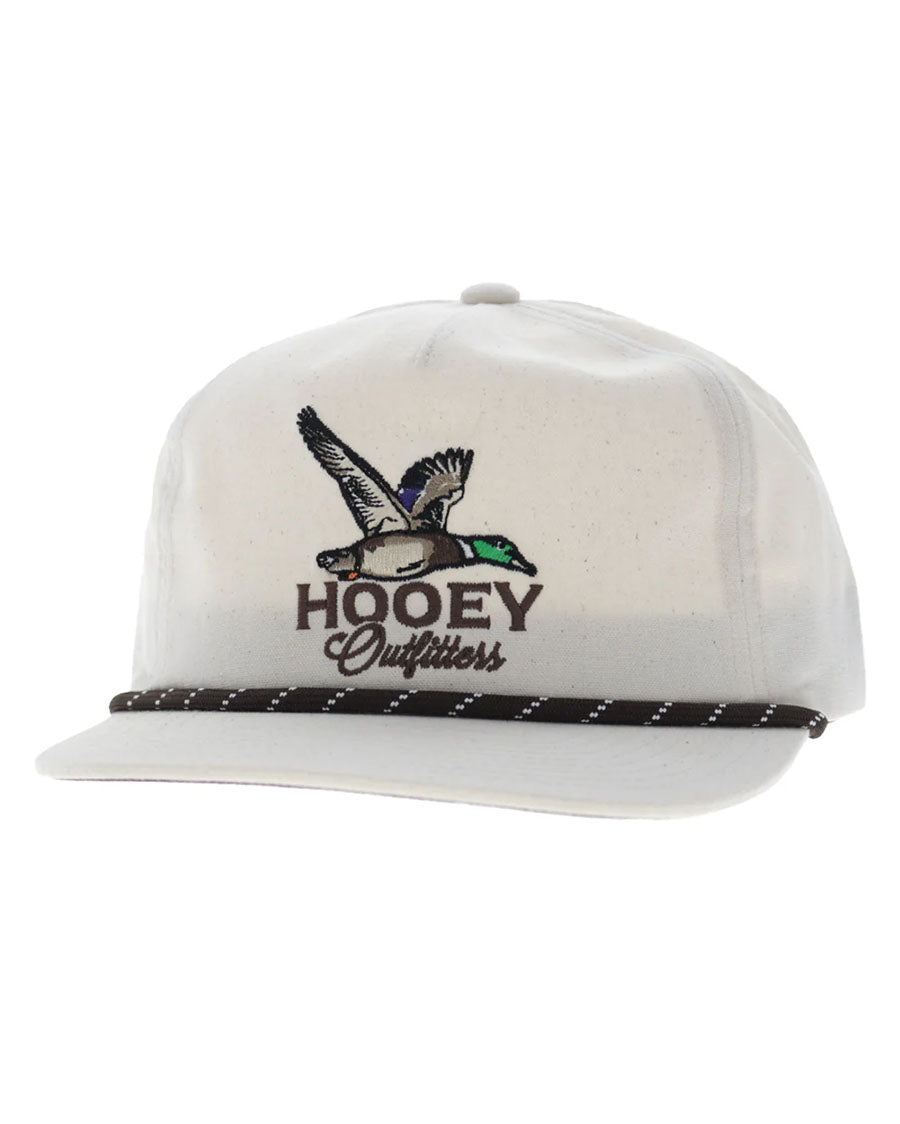 Mallard Cream 5-Panel Trucker With Brown Hooey Outfitters Logo - 6038T-Cr