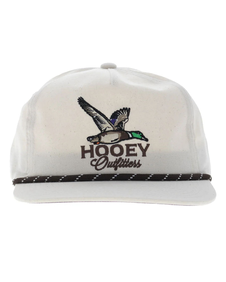 Mallard Cream 5-Panel Trucker With Brown Hooey Outfitters Logo - 6038T-Cr