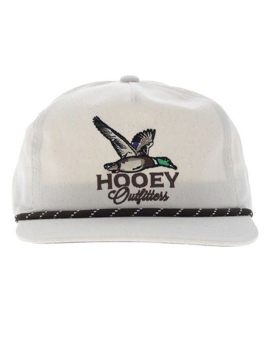 Mallard Cream 5-Panel Trucker With Brown Hooey Outfitters Logo - 6038T-Cr