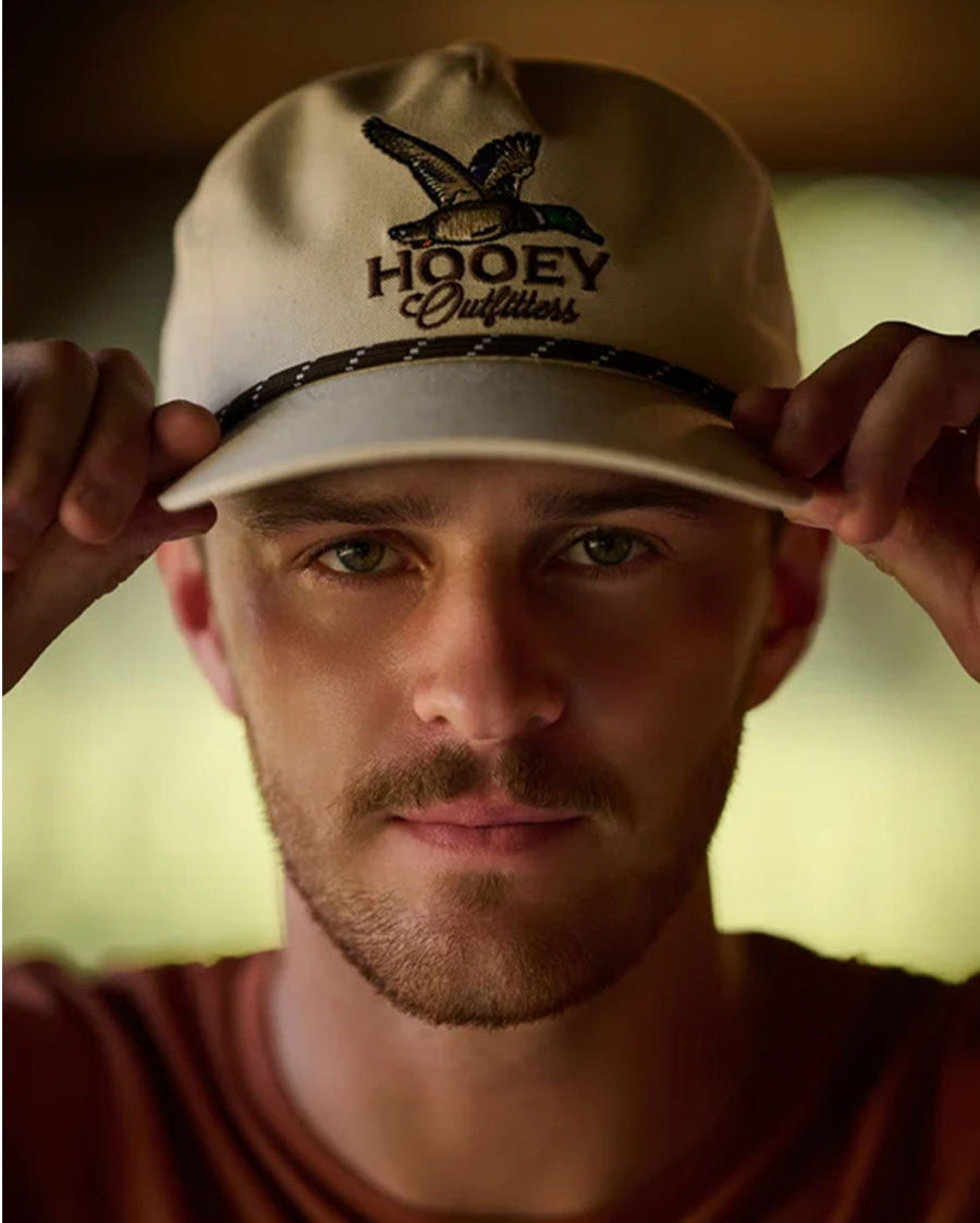 Mallard Cream 5-Panel Trucker With Brown Hooey Outfitters Logo - 6038T-Cr