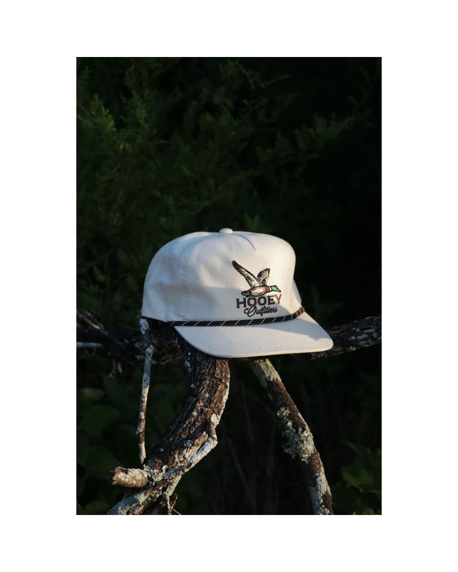 Mallard Cream 5-Panel Trucker With Brown Hooey Outfitters Logo - 6038T-Cr