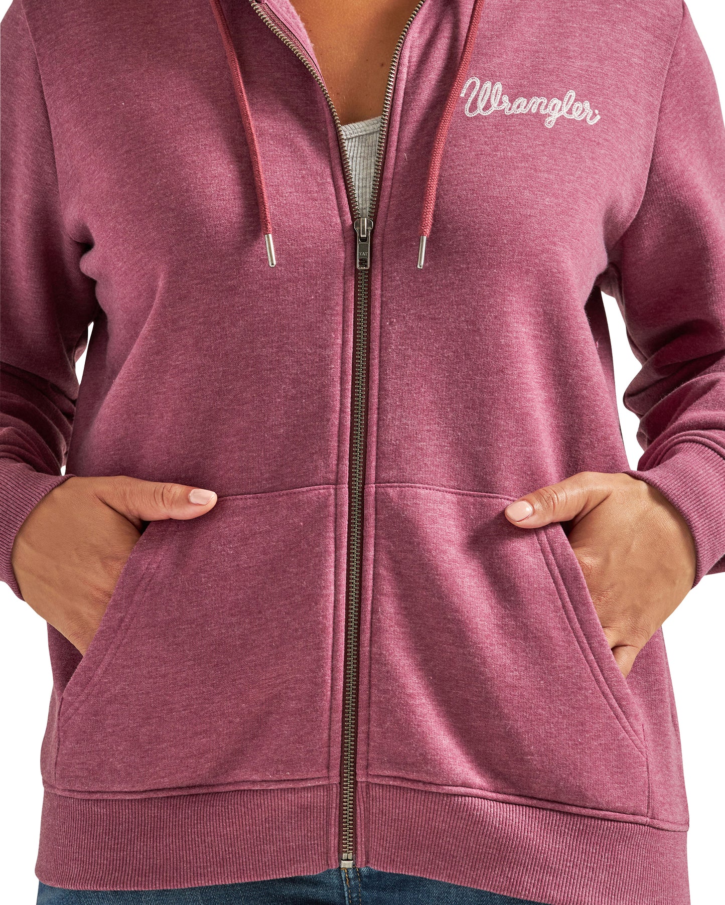 Women's Screen Print Zip Up Hoodie