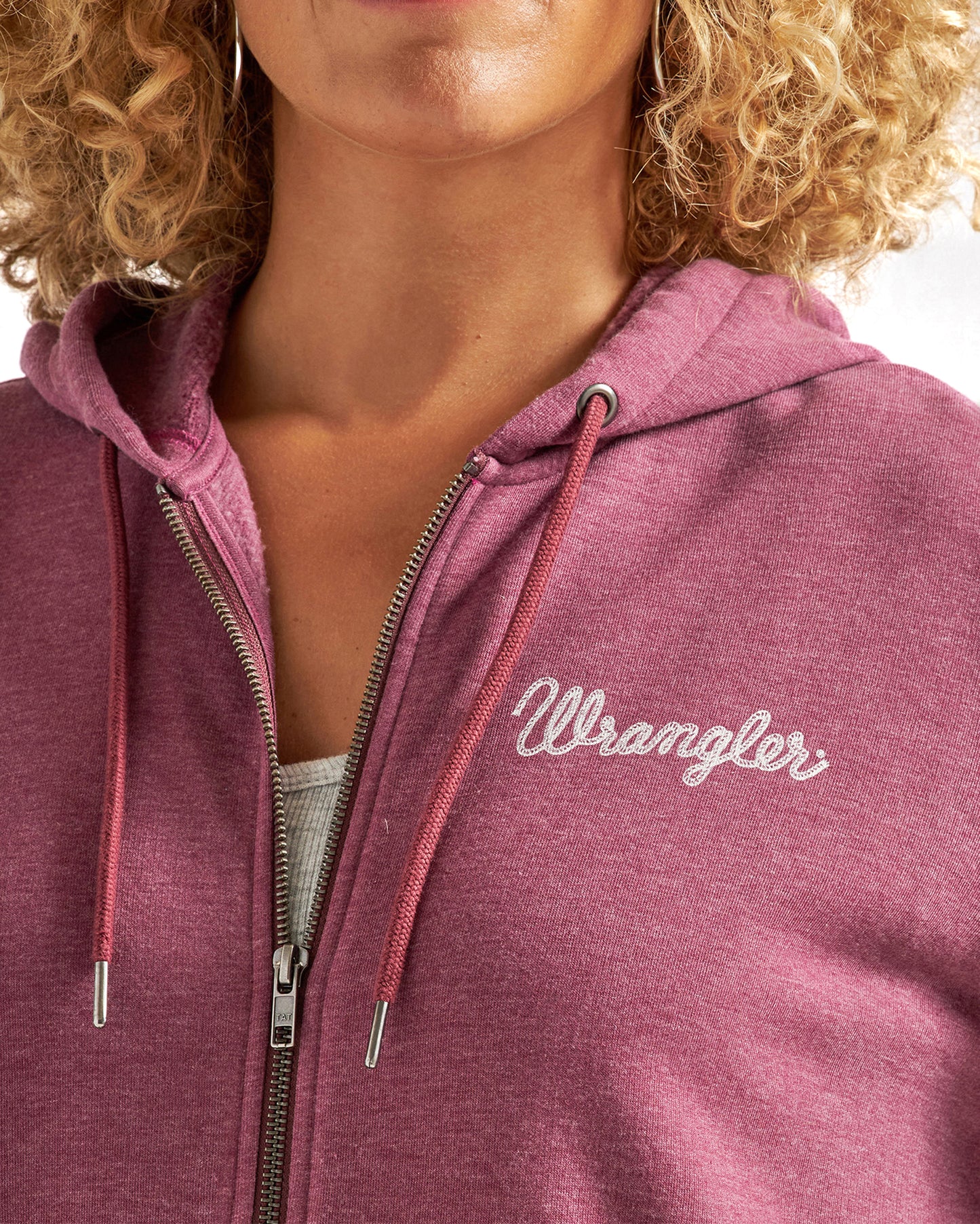 Women's Screen Print Zip Up Hoodie