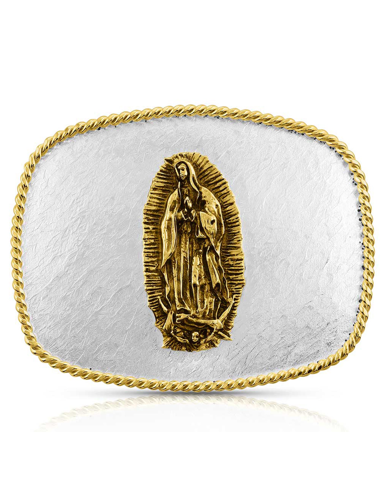 Rippling Waters Lady of Guadalupe Belt Buckle by Montana Silversmiths from Skip’s Western Outfitters | MON-6509-523-O/S-REG