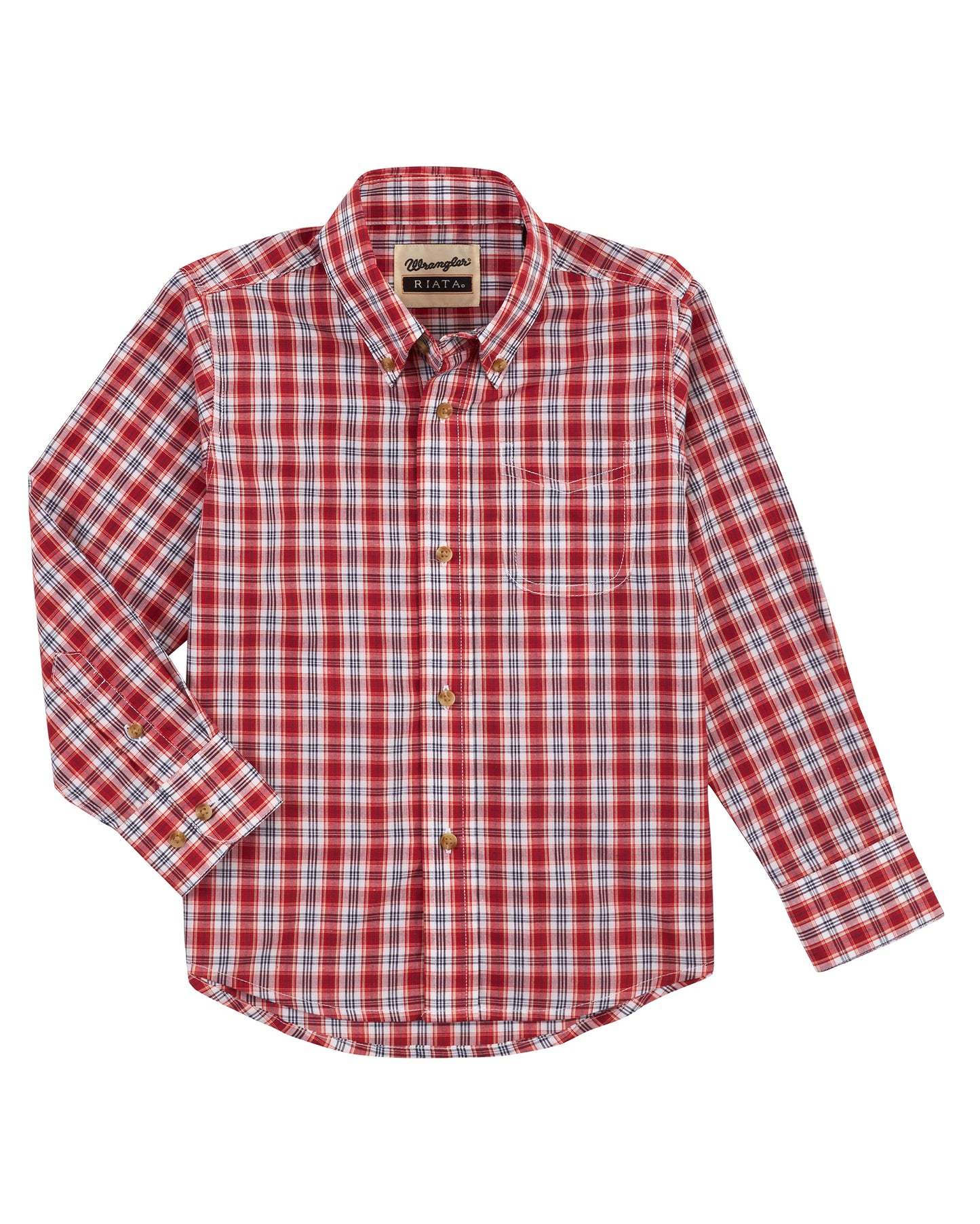 Boys' Riata Assorted Plaid Long Sleeve Western Shirt