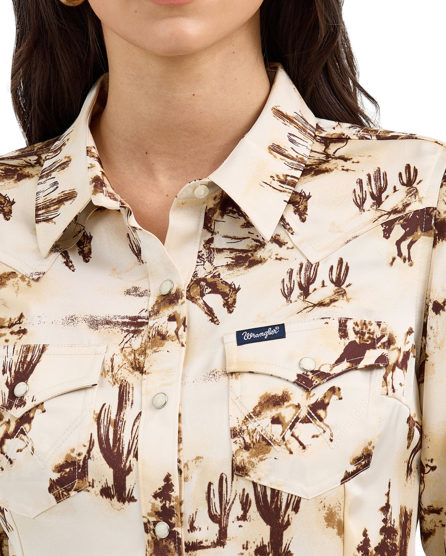 Women's Wrangler Retro Western Vintage Snap Top