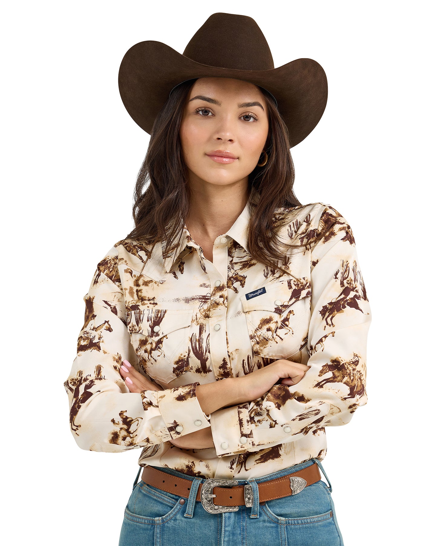 Women's Wrangler Retro Western Vintage Snap Top