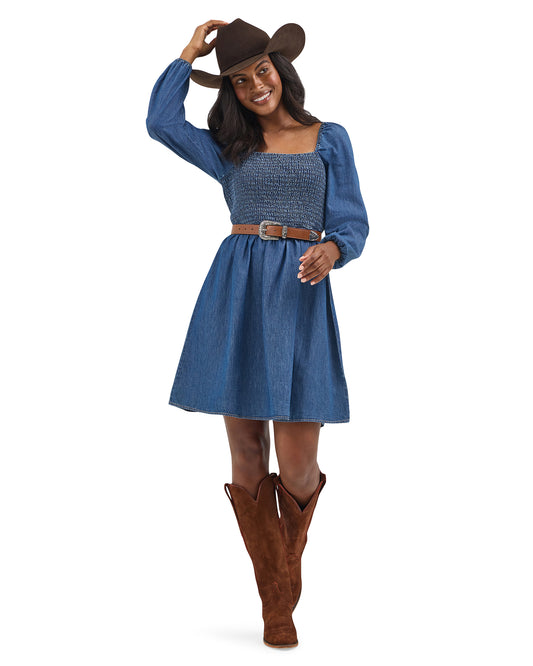 Women's Wrangler Retro Americana Dress by Wrangler from Skip’s Western Outfitters | WRA-112367387-S-BLUE