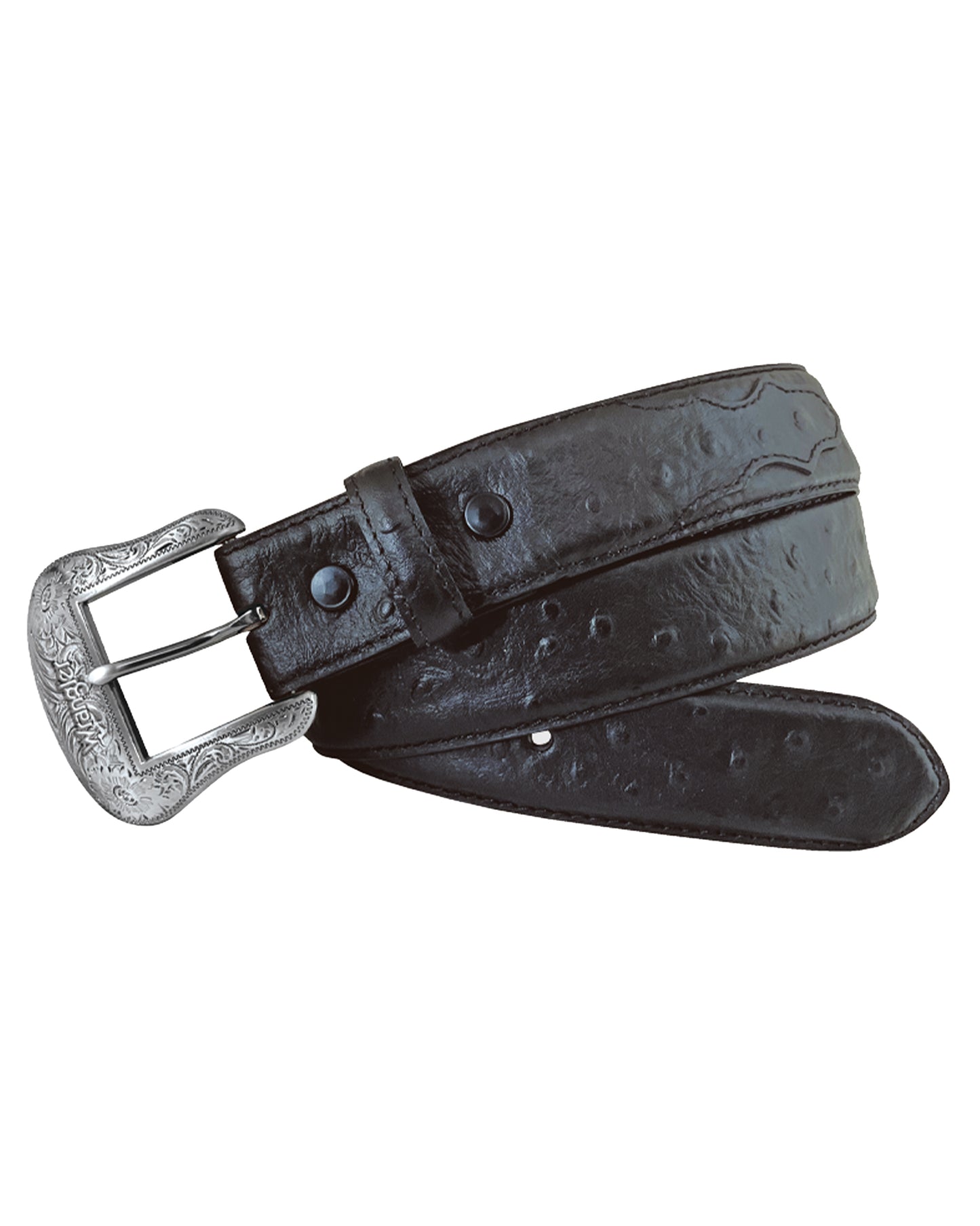 Ostrich Print Belt - 7703511-001 by Wrangler Accessories from Skip’s Western Outfitters | GEM-7703511-001-32