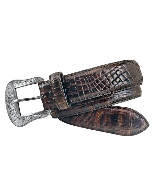 Crocodile Print Belt - 7704511-200 by Wrangler Accessories from Skip’s Western Outfitters | GEM-7704511-200-32