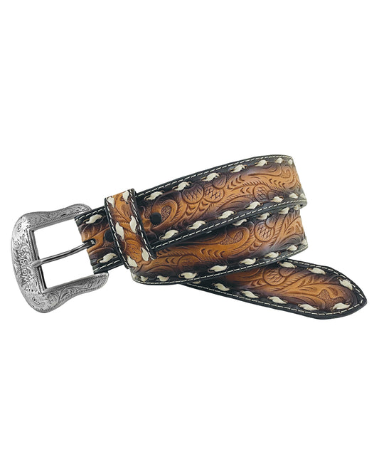 Acorn Embossed Belt - 7708511-210 by Wrangler Accessories from Skip’s Western Outfitters | GEM-7708511-210-32